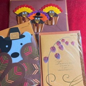 Set of three Papyrus Thanksgiving Cards! 🦃
